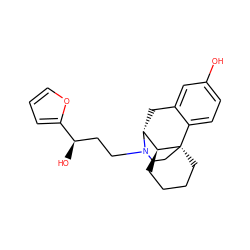 Oc1ccc2c(c1)C[C@@H]1[C@@H]3CCCC[C@@]23CCN1CC[C@@H](O)c1ccco1 ZINC000100895350