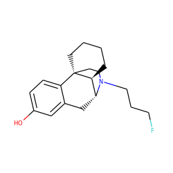 Oc1ccc2c(c1)C[C@@H]1[C@@H]3CCCC[C@@]23CCN1CCCF ZINC000100895460