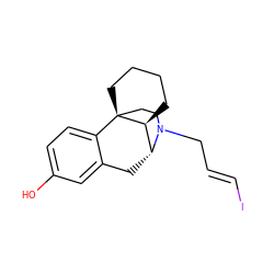 Oc1ccc2c(c1)C[C@@H]1[C@@H]3CCCC[C@]23CCN1C/C=C/I ZINC000026651301