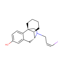 Oc1ccc2c(c1)C[C@@H]1[C@@H]3CCCC[C@]23CCN1C/C=C\I ZINC000038151826