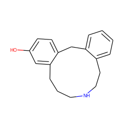 Oc1ccc2c(c1)CCCNCCc1ccccc1C2 ZINC000028711638