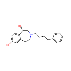 Oc1ccc2c(c1)CCN(CCCCc1ccccc1)C[C@H]2O ZINC000064573811