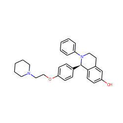 Oc1ccc2c(c1)CCN(c1ccccc1)[C@@H]2c1ccc(OCCN2CCCCC2)cc1 ZINC000005934385