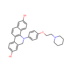 Oc1ccc2c(c1)CN(c1ccc(OCCN3CCCCC3)cc1)c1c-2ccc2cc(O)ccc12 ZINC000001545281