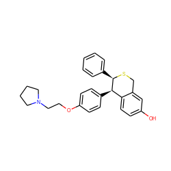 Oc1ccc2c(c1)CS[C@H](c1ccccc1)[C@@H]2c1ccc(OCCN2CCCC2)cc1 ZINC000028351887