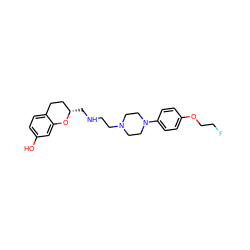 Oc1ccc2c(c1)O[C@@H](CNCCN1CCN(c3ccc(OCCF)cc3)CC1)CC2 ZINC000103268397