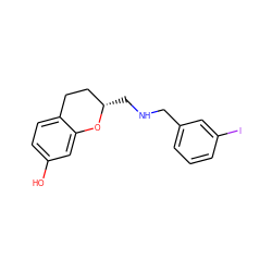 Oc1ccc2c(c1)O[C@@H](CNCc1cccc(I)c1)CC2 ZINC000103268383