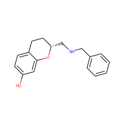 Oc1ccc2c(c1)O[C@@H](CNCc1ccccc1)CC2 ZINC000013527706