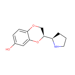 Oc1ccc2c(c1)O[C@H]([C@H]1CCCN1)CO2 ZINC000073404829