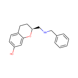 Oc1ccc2c(c1)O[C@H](CNCc1ccccc1)CC2 ZINC000013775957