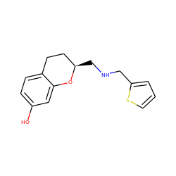 Oc1ccc2c(c1)O[C@H](CNCc1cccs1)CC2 ZINC000013775958