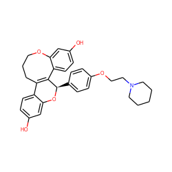 Oc1ccc2c(c1)O[C@H](c1ccc(OCCN3CCCCC3)cc1)C1=C2CCCOc2cc(O)ccc21 ZINC000049110838