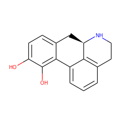 Oc1ccc2c(c1O)-c1cccc3c1[C@@H](C2)NCC3 ZINC000003874848