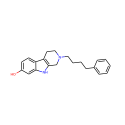 Oc1ccc2c3c([nH]c2c1)CN(CCCCc1ccccc1)CC3 ZINC000001997123