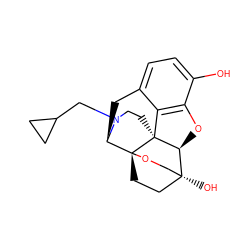 Oc1ccc2c3c1O[C@@H]1[C@]34CCN(CC3CC3)[C@H](C2)[C@]42CC[C@@]1(O)CO2 ZINC000072171046