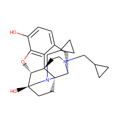 Oc1ccc2c3c1O[C@H]1[C@@]4(O)CC[C@]5([C@@H](C2)N(CC2CC2)CC[C@]315)N(CC1CC1)C4 ZINC000084588050