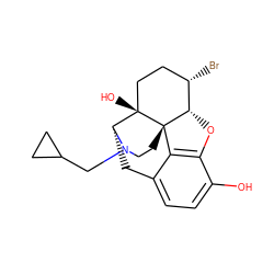 Oc1ccc2c3c1O[C@H]1[C@@H](Br)CC[C@@]4(O)[C@@H](C2)N(CC2CC2)CC[C@]314 ZINC000006017859