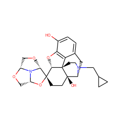 Oc1ccc2c3c1O[C@H]1[C@]4(CC[C@@]5(O)[C@@H](C2)N(CC2CC2)CC[C@]315)O[C@@H]1CO[C@@H]2CO[C@H]4N21 ZINC000095564158