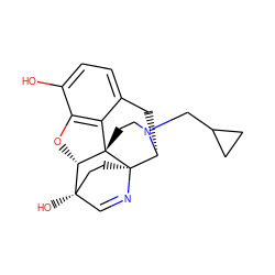 Oc1ccc2c3c1O[C@H]1[C@]4(O)C=N[C@]5(CC4)[C@@H](C2)N(CC2CC2)CC[C@]315 ZINC000084616254