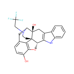 Oc1ccc2c3c1O[C@H]1c4[nH]c5ccccc5c4C[C@@]4(O)[C@@H](C2)N(CC(F)(F)F)CC[C@]314 ZINC000473081711