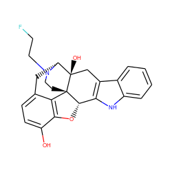 Oc1ccc2c3c1O[C@H]1c4[nH]c5ccccc5c4C[C@@]4(O)[C@@H](C2)N(CCF)CC[C@]314 ZINC000473083675