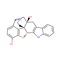 Oc1ccc2c3c1O[C@H]1c4[nH]c5ccccc5c4C[C@@]4(O)[C@@H](C2)NCC[C@]314 ZINC000013729838