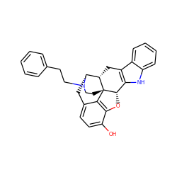 Oc1ccc2c3c1O[C@H]1c4[nH]c5ccccc5c4C[C@H]4[C@@H](C2)N(CCc2ccccc2)CC[C@]314 ZINC000013729844