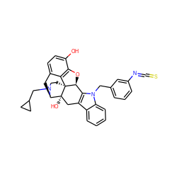 Oc1ccc2c3c1O[C@H]1c4c(c5ccccc5n4Cc4cccc(N=C=S)c4)C[C@@]4(O)[C@@H](C2)N(CC2CC2)CC[C@]314 ZINC000028763460