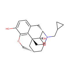 Oc1ccc2c3c1OC[C@H]1CC[C@]4(O)[C@H](C2)N(CC2CC2)CC[C@@]34C1 ZINC000101199608