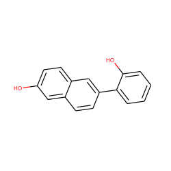 Oc1ccc2cc(-c3ccccc3O)ccc2c1 ZINC000013644993