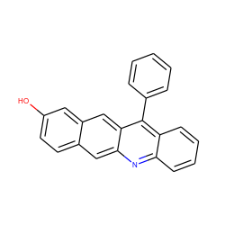 Oc1ccc2cc3nc4ccccc4c(-c4ccccc4)c3cc2c1 ZINC001772602737