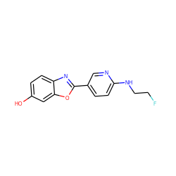 Oc1ccc2nc(-c3ccc(NCCF)nc3)oc2c1 ZINC000084653819