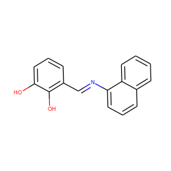 Oc1cccc(/C=N/c2cccc3ccccc23)c1O ZINC000013118977