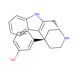 Oc1cccc([C@@]23CCN[C@@H](Cc4[nH]c5ccccc5c42)C3)c1 ZINC000013741141