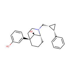 Oc1cccc([C@]23CCC[C@H]([C@@H]2O)N(C[C@@H]2C[C@@H]2c2ccccc2)CC3)c1 ZINC001772573896