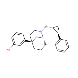 Oc1cccc([C@]23CCC[C@H](C2)N(C[C@@H]2C[C@H]2c2ccccc2)CC3)c1 ZINC000066074819