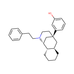 Oc1cccc([C@]23CCN(CCc4ccccc4)[C@H](C2)[C@H]2CCCC[C@@H]2C3)c1 ZINC000096910735