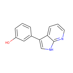 Oc1cccc(-c2c[nH]c3ncccc23)c1 ZINC000063539796