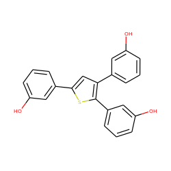 Oc1cccc(-c2cc(-c3cccc(O)c3)c(-c3cccc(O)c3)s2)c1 ZINC000045290500