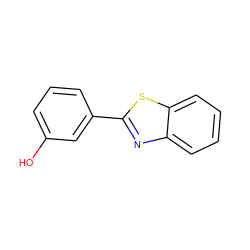 Oc1cccc(-c2nc3ccccc3s2)c1 ZINC000000520300