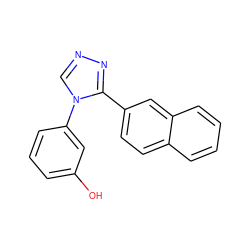 Oc1cccc(-n2cnnc2-c2ccc3ccccc3c2)c1 ZINC000036221917