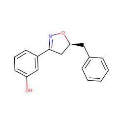 Oc1cccc(C2=NO[C@@H](Cc3ccccc3)C2)c1 ZINC000095582193