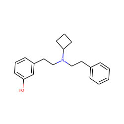 Oc1cccc(CCN(CCc2ccccc2)C2CCC2)c1 ZINC001772609013