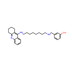 Oc1cccc(CNCCCCCCCCNc2c3c(nc4ccccc24)CCCC3)c1 ZINC000071280509