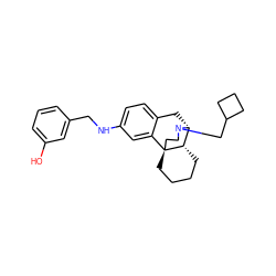 Oc1cccc(CNc2ccc3c(c2)[C@@]24CCCC[C@H]2[C@@H](C3)N(CC2CCC2)CC4)c1 ZINC000084654954