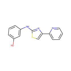 Oc1cccc(Nc2nc(-c3ccccn3)cs2)c1 ZINC000000088152