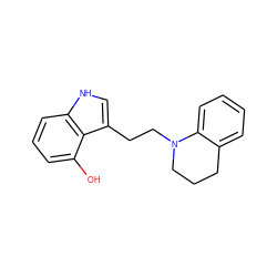 Oc1cccc2[nH]cc(CCN3CCCc4ccccc43)c12 ZINC000028528935