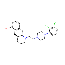 Oc1cccc2c1C[C@@H]1CCCN(CCN3CCN(c4cccc(Cl)c4Cl)CC3)[C@H]1C2 ZINC000040847887