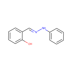 Oc1ccccc1/C=N/Nc1ccccc1 ZINC000004159325