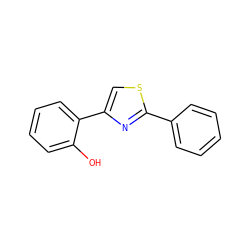 Oc1ccccc1-c1csc(-c2ccccc2)n1 ZINC000000307684